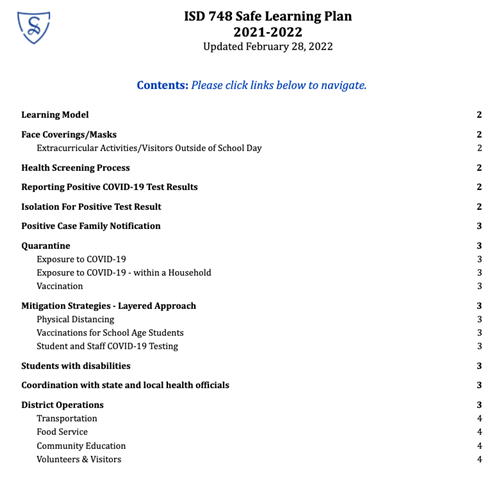 Safe Learning Plan